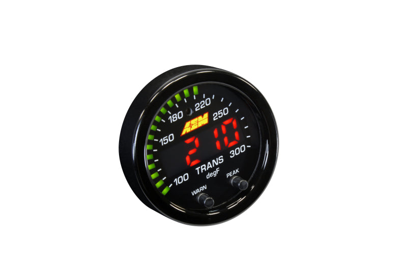 AEM X-Series Temperature 100-300F Gauge Kit (ONLY Black Bezel and Water Temp. Faceplate) - awdtuningtx