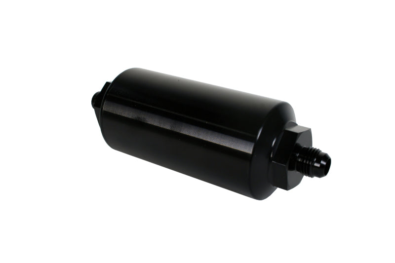 Aeromotive In-Line Filter - (AN-6 Male) 10 Micron Microglass Element Bright Dip Black Finish - awdtuningtx