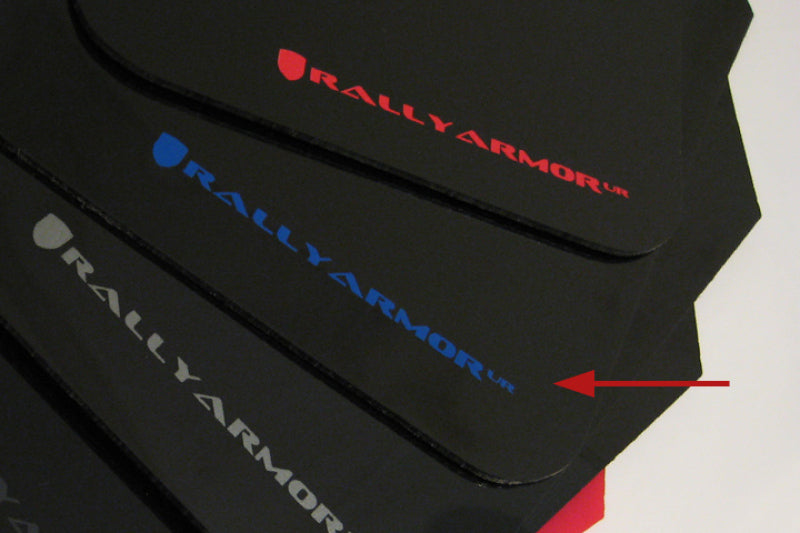 Rally Armor 02-07 Subaru WRX/STI/RS/2.5i (Wagons Req. Mod.) Black UR Mud Flap w/ Blue Logo - awdtuningtx