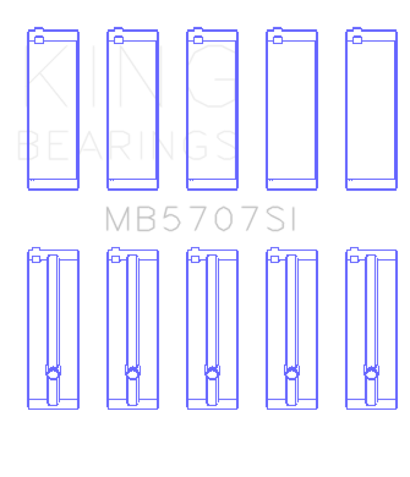 King Hyundai G4KE / G4KC (Size +5) Main Bearings (Set of 5) - awdtuningtx