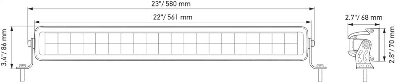 Hella Universal Black Magic 21in Double Light Bar - Driving Beam - awdtuningtx