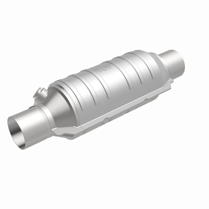 MagnaFlow Conv Univ 2.25in Inlet/Outlet Center/Center Round 11in Body L x 5.125in W x 15in Overall L - awdtuningtx
