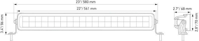 Hella Universal Black Magic 21in Double Light Bar - Driving Beam - awdtuningtx