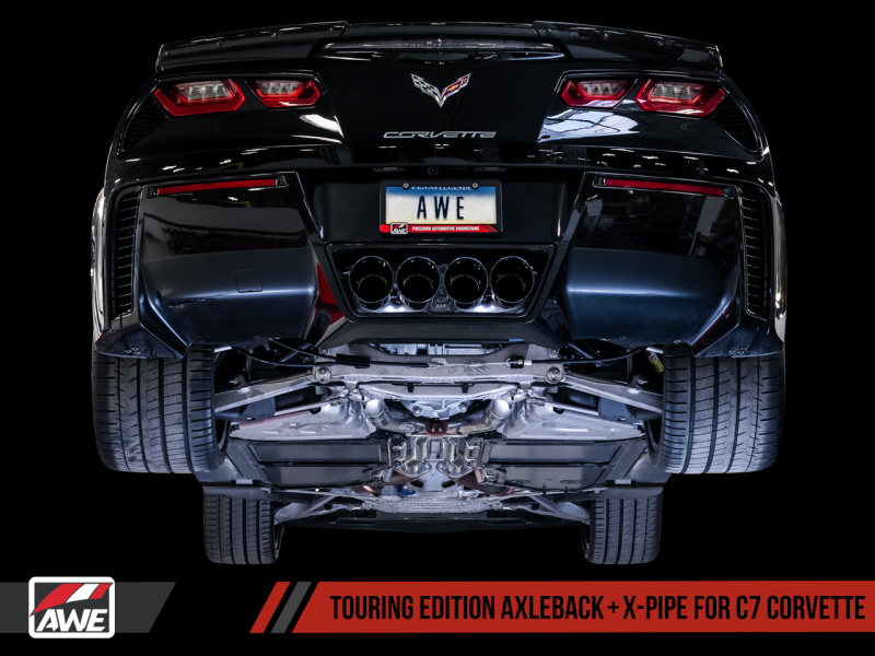 AWE Tuning 14-19 Chevy Corvette C7 Z06/ZR1 (w/o AFM) Touring Edition Axle-Back Exhaust w/Chrome Tips - awdtuningtx