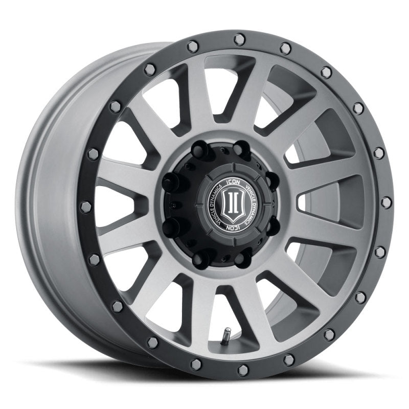 ICON Compression HD 18x9 8x170 6mm Offset 5.25in BS Titanium Wheel - awdtuningtx