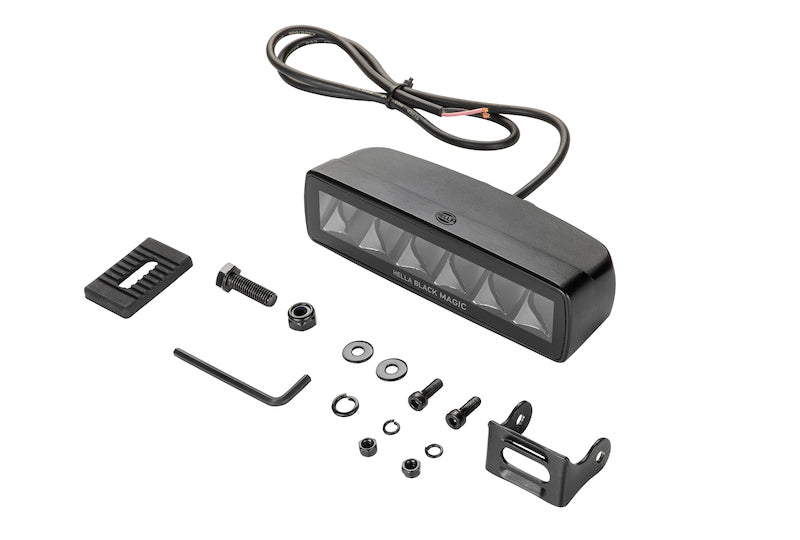 Hella Universal Black Magic 6 L.E.D. Mini Light Bar - Spot Beam - awdtuningtx
