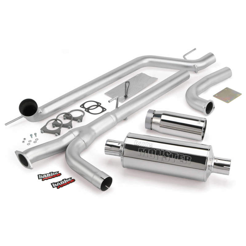 Banks Power 04-14 Nissan 5.6L Titan (All) Monster Exhaust System - SS Single Exhaust w/ Chrome Tip - awdtuningtx