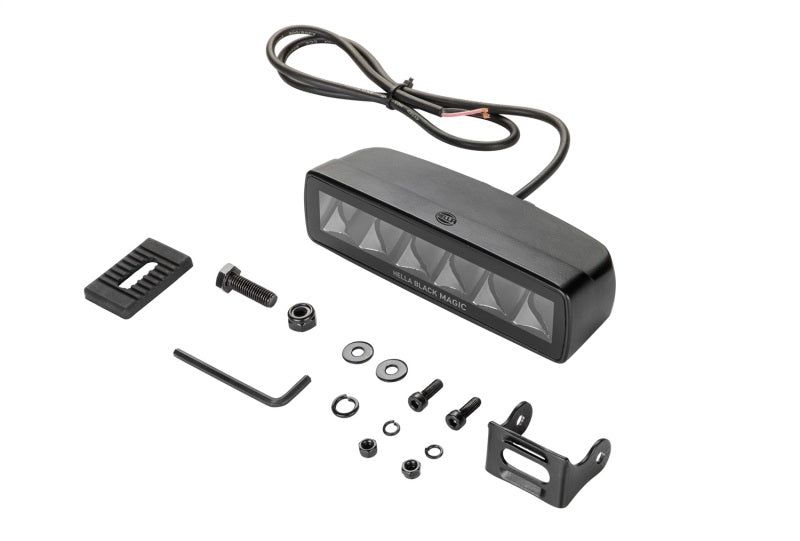 Hella Universal Black Magic 6 L.E.D. Mini Light Bar - Spot Beam - awdtuningtx