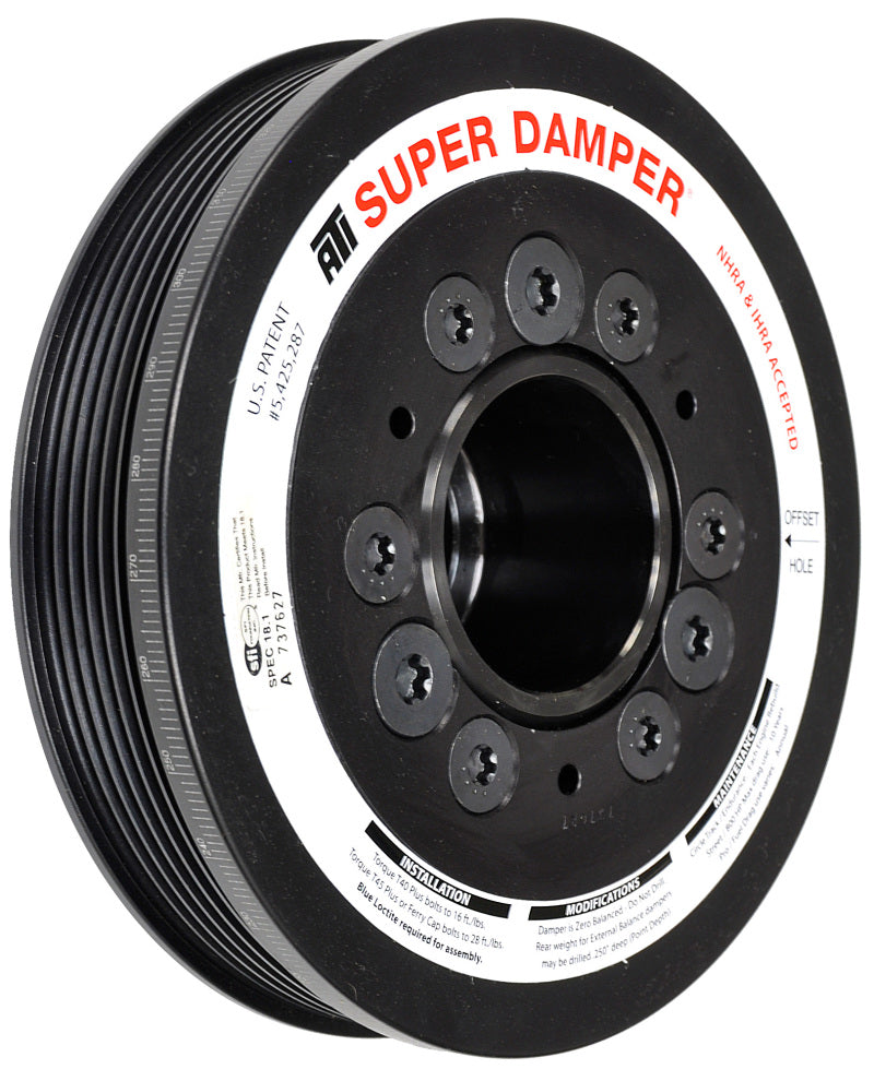 ATI Damper - 6.78in - AL - 6 Grv - 10 Per UD - LS1/2/3/6/L76 - 97-13 28T 8mm HTD Drive Rear - 3 Rng - awdtuningtx