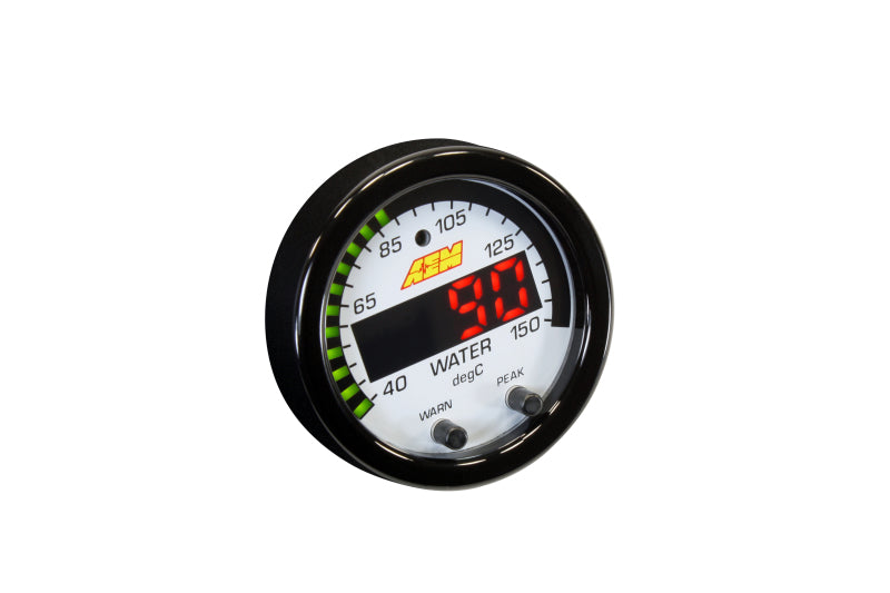 AEM X-Series Temperature 100-300F Gauge Kit (ONLY Black Bezel and Water Temp. Faceplate) - awdtuningtx