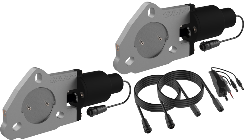 QTP 2.25in Bolt-On QTEC Dual Electric Cutout Valves - Pair - awdtuningtx