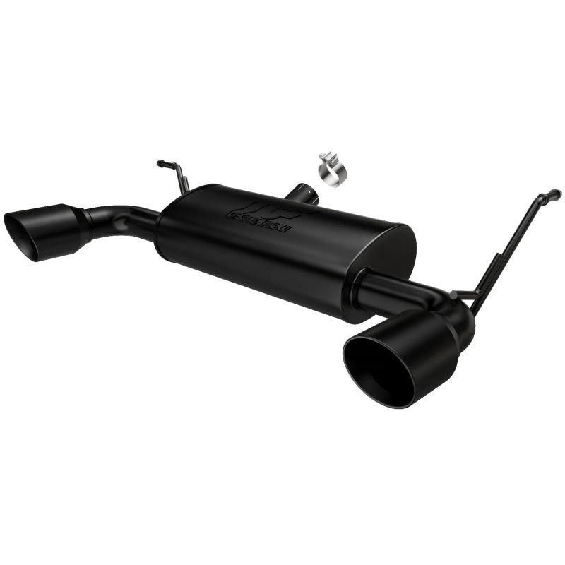 MagnaFlow 07-17 Jeep Wrangler JK 3.8/3.6L Dual Split Rear Exit Black Axle-Back Exhaust - awdtuningtx