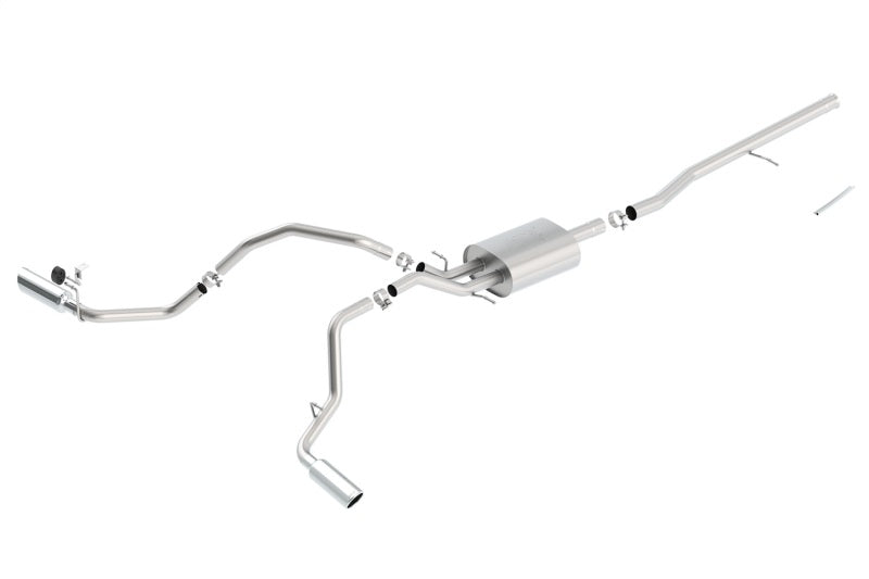 Borla 14 Silv/Sierra C/B Exh ATAK 1500 5.3L V8 AT/MT 2&4WD Ext Cab Split Side Exit - awdtuningtx