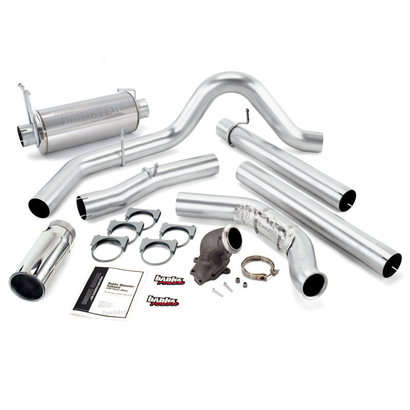 Banks Power 99-03 Ford 7.3L Monster Exh w/ Power Elbow - SS Single Exh w/ Chrome Tip - awdtuningtx