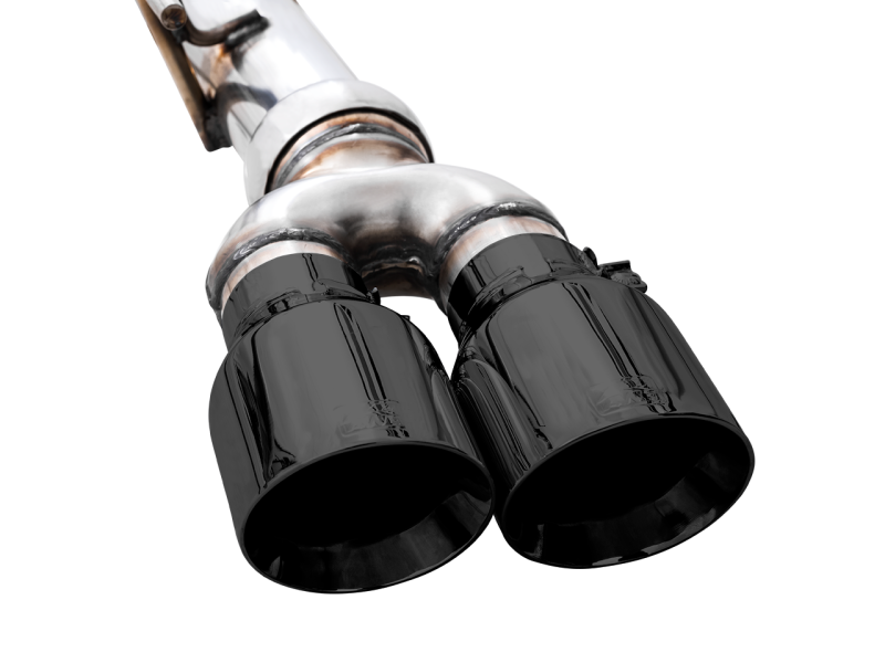 AWE Tuning 22-23 GMC Sierra 1500 AT4X 6.2L 0FG Catback Split Dual (Flat Bumper) - Diamond Black Tips - awdtuningtx