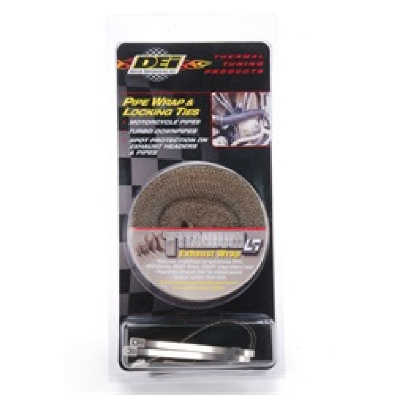 DEI Exhaust Wrap Kit - Pipe Wrap and Locking Tie - Titanium - awdtuningtx