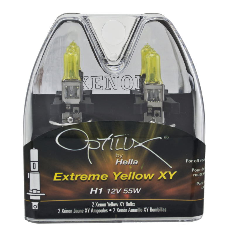 Hella Optilux H1 12V/55W XY Yellow Bulb - awdtuningtx