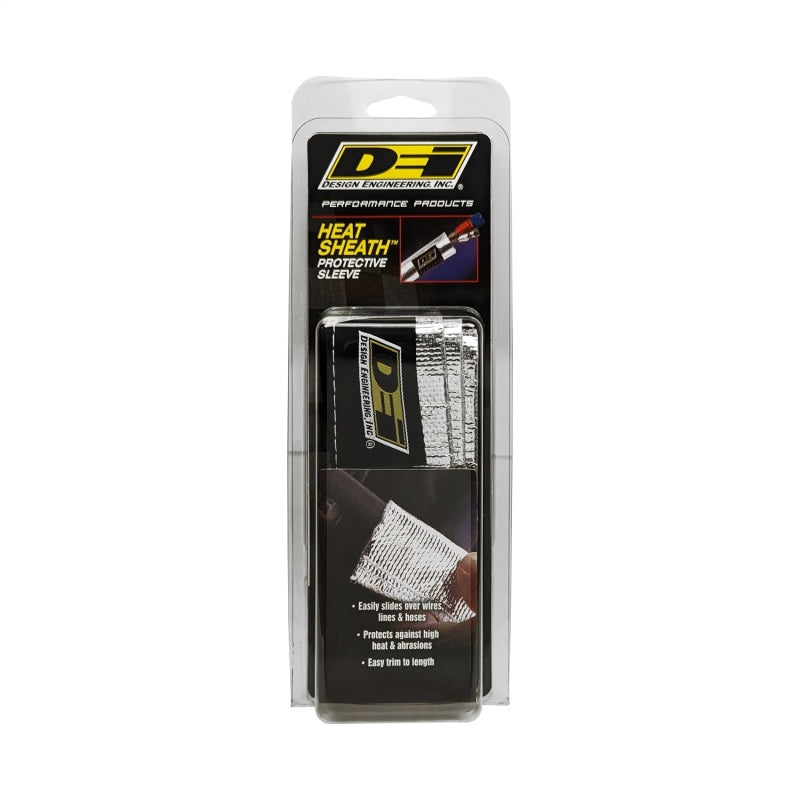DEI Heat Sheath 3/4in x 3ft - Aluminized Sleeving - Sewn Edge - awdtuningtx