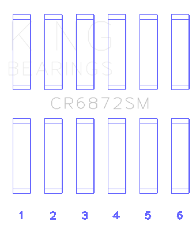 King Toyota 1GR-FE (Size +.25mm) Connecting Rod Bearing Set - awdtuningtx