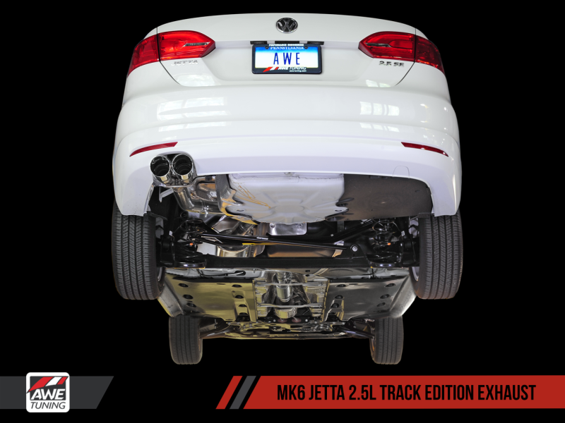 AWE Tuning Mk6 Jetta 2.5L Track Edition Exhaust - Diamond Black Tips - awdtuningtx