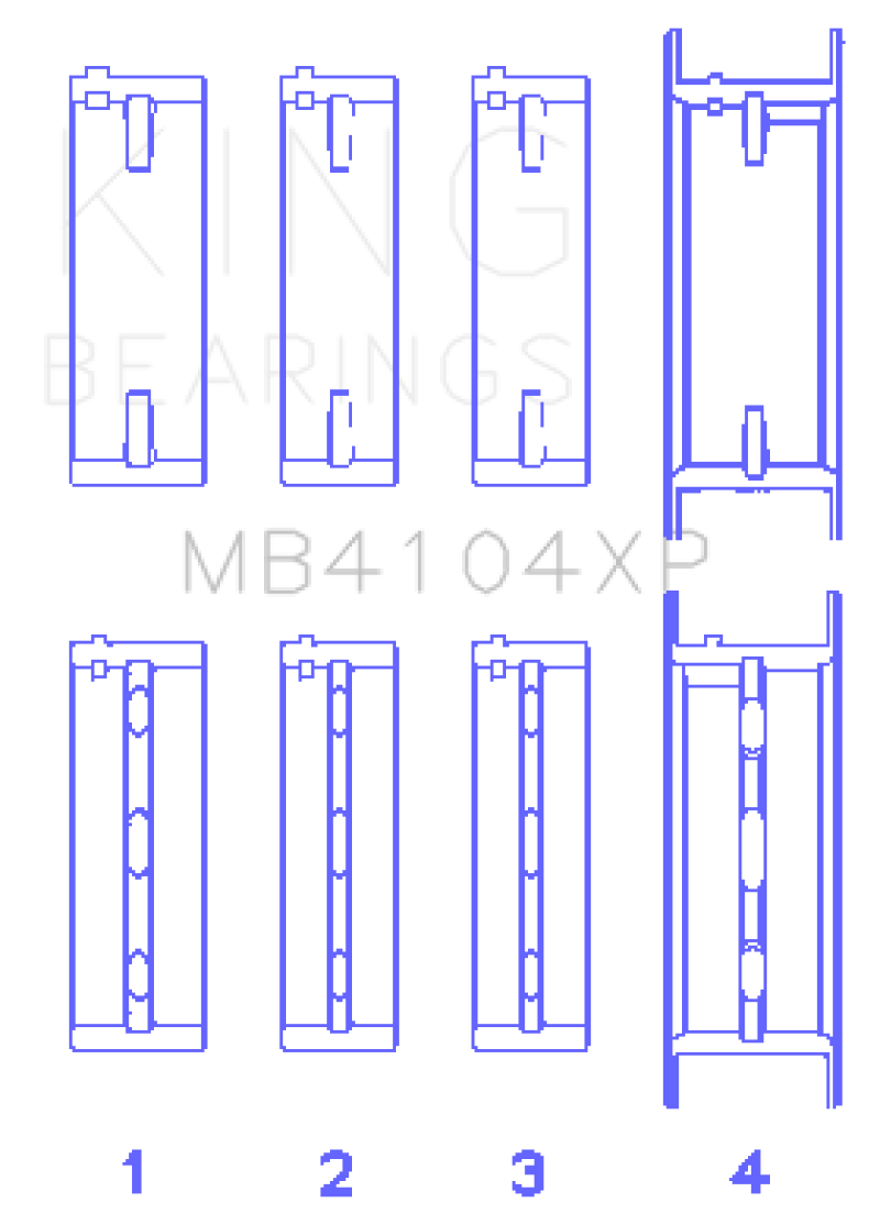 King Nissan VG30DE/VG30DETT (Size STD) Performance Main Bearing Set - awdtuningtx