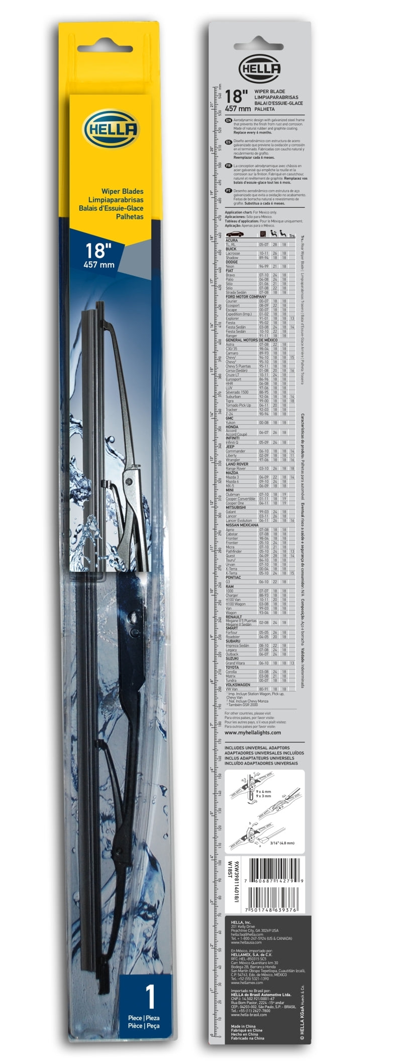 Hella Standard Wiper Blade 18in - Single - awdtuningtx
