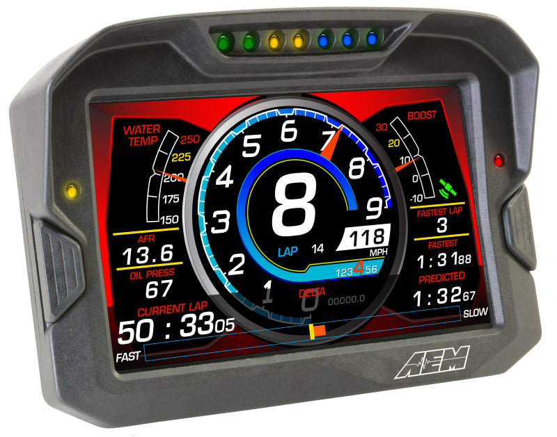 AEM CD-7 Non Logging GPS Enabled Race Dash Carbon Fiber Digital Display w/o VDM (CAN Input Only) - awdtuningtx