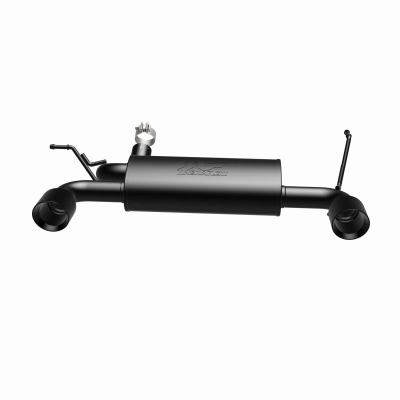 MagnaFlow 07-17 Jeep Wrangler JK 3.8/3.6L Dual Split Rear Exit Black Axle-Back Exhaust - awdtuningtx