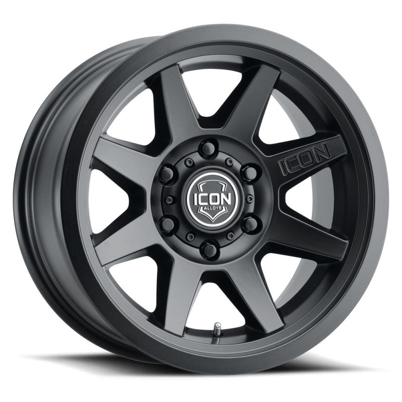 ICON Rebound 17x8.5 6x5.5 0mm Offset 4.75in BS 106.1mm Bore Satin Black Wheel - awdtuningtx