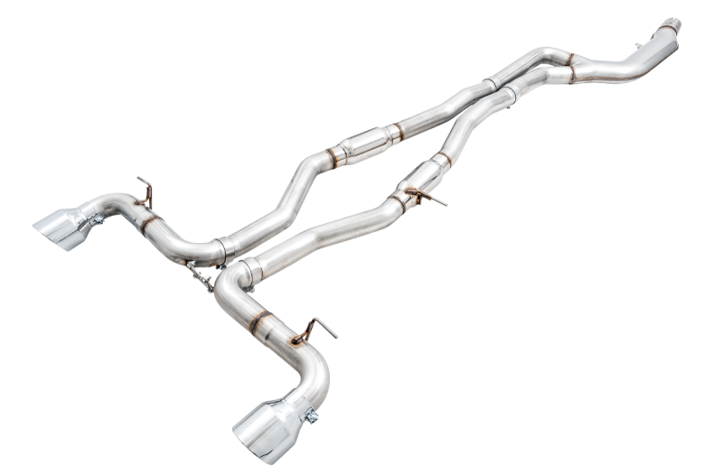 AWE Tuning 2020 Toyota Supra A90 Track Edition Exhaust - 5in Chrome Silver Tips - awdtuningtx