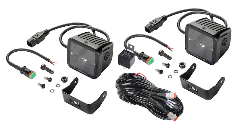 Hella Universal Black Magic 3.2in L.E.D. Cube Kit - Flood Beam (Long Range) - awdtuningtx