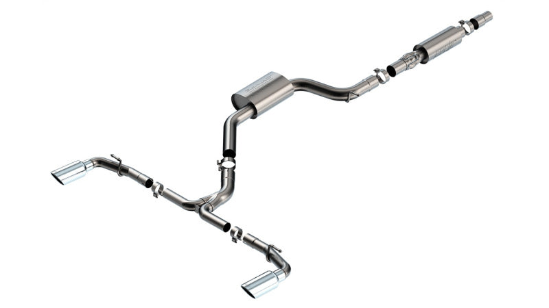 Borla 22-23 Volkswagen Golf GTI 2.0L AT/MT 3inch S-Type Cat-Back Exhaust - 4in Split Single Tips - awdtuningtx