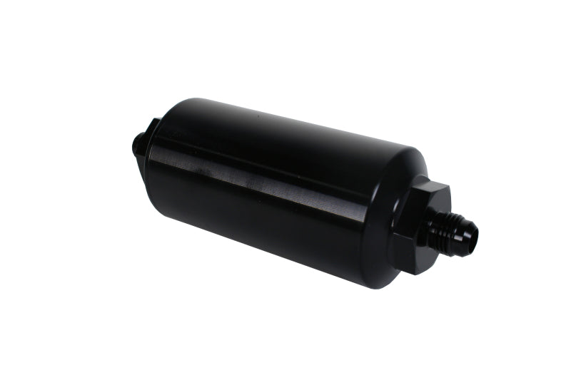 Aeromotive In-Line Filter - (AN-6 Male) 40 Micron Stainless Mesh Element Bright Dip Black Finish - awdtuningtx