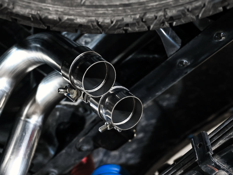 AWE 16-22 Toyota Tacoma 0FG Catback Exhaust w/ BashGuard - Dual Diamond Black Tips - awdtuningtx