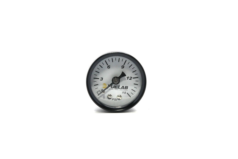 Fuelab 1.5in Carb Fuel Pressure Gauge - Range 0-15 PSI - awdtuningtx