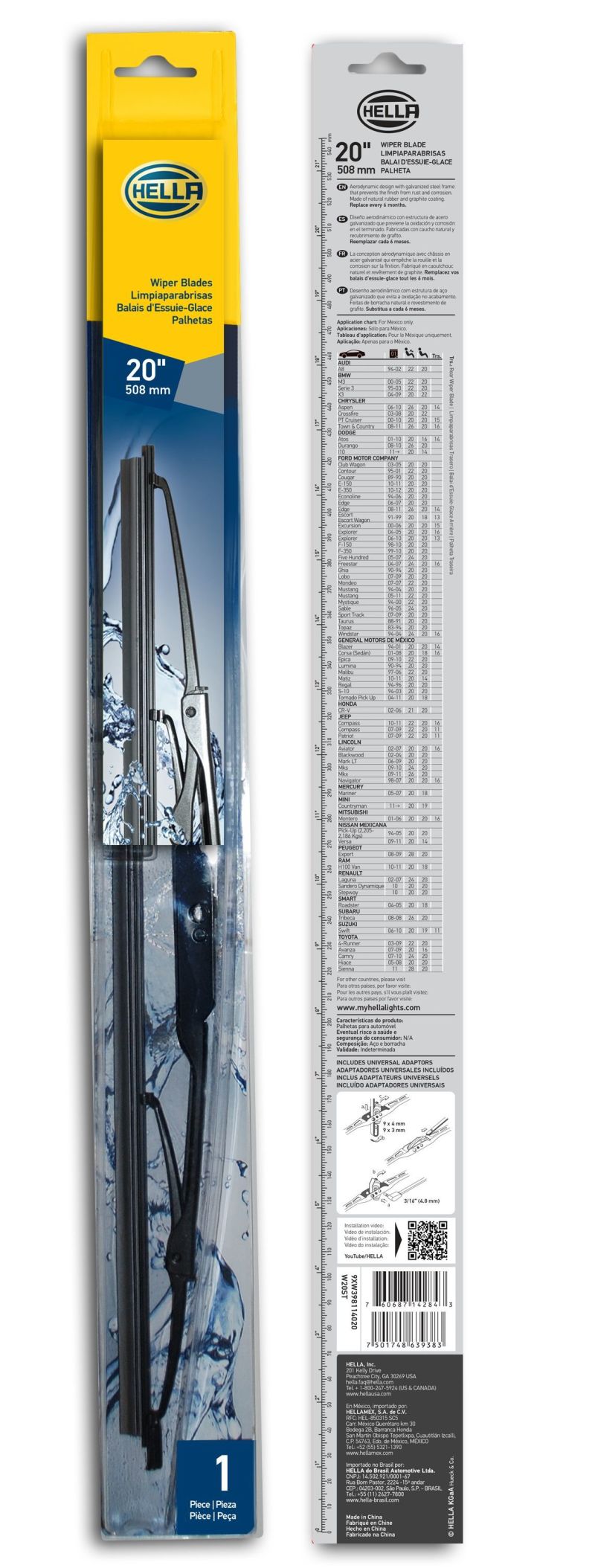 Hella Standard Wiper Blade 20in - Single - awdtuningtx