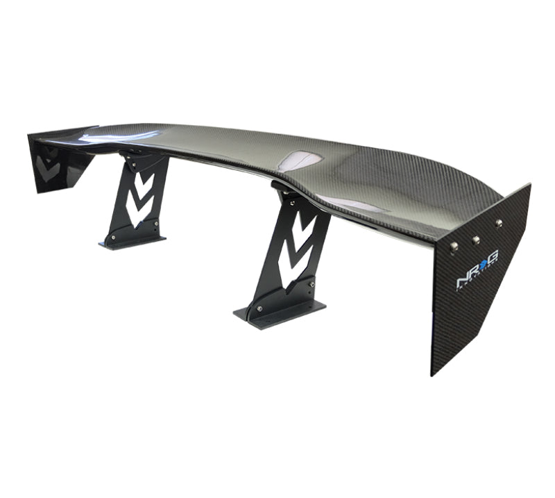 NRG Carbon Fiber Spoiler - Universal (59in.) NRG Logo Large End Plates - awdtuningtx