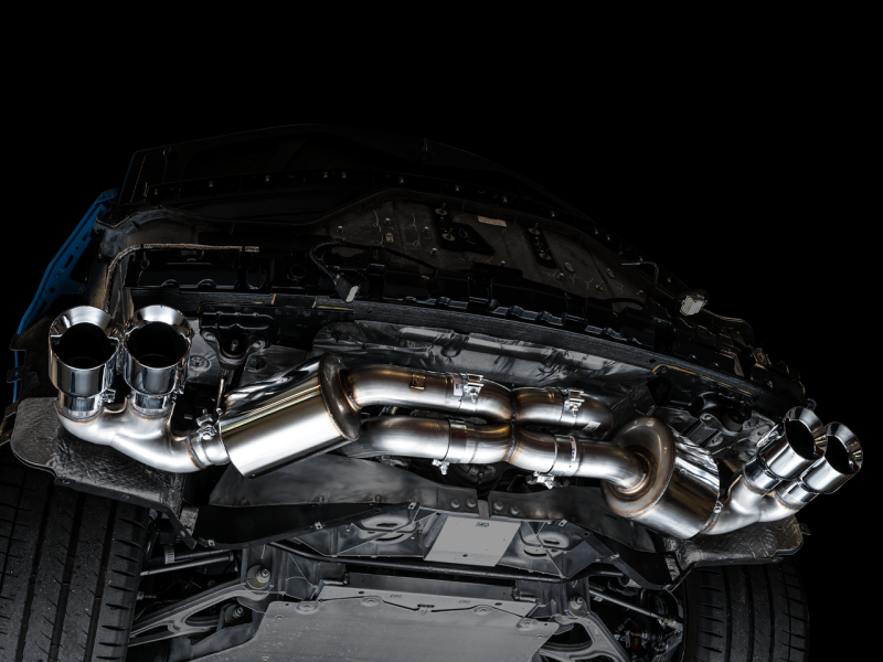 AWE Tuning 2020 Chevrolet Corvette (C8) Touring Edition Exhaust - Quad Chrome Silver Tips - awdtuningtx