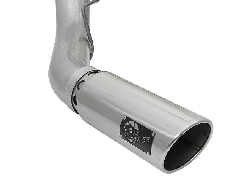 aFe ATLAS 5in DPF-Back Alum Steel Exhaust System w/Polished Tip 2017 Ford Diesel Trucks V8-6.7L (td) - awdtuningtx