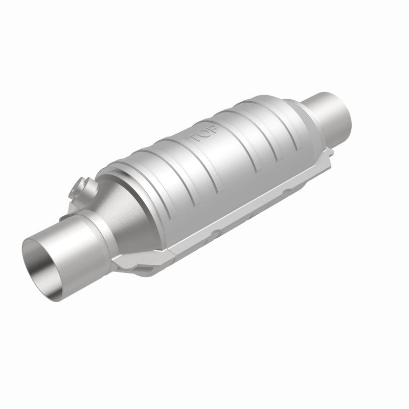 MagnaFlow Conv Univ 2.25in Inlet/Outlet Center/Center Round 11in Body L x 5.125in W x 15in Overall L - awdtuningtx