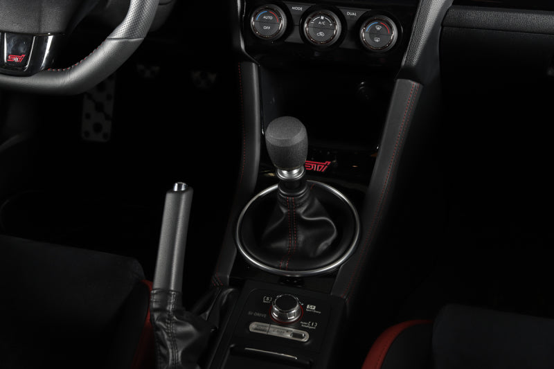GrimmSpeed Stubby Shift Knob Stainless Steel Black - M12x1.25 - awdtuningtx