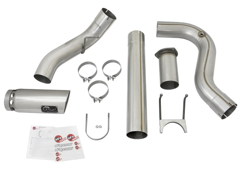 aFe ATLAS 5in DPF-Back Alum Steel Exhaust System w/Polished Tip 2017 Ford Diesel Trucks V8-6.7L (td) - awdtuningtx
