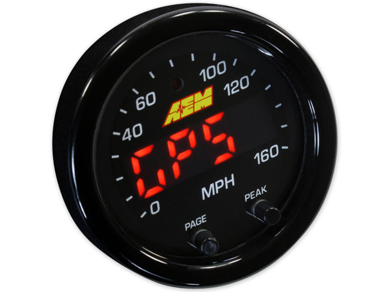 AEM X-Series 0-160 MPH Black Bezel w/ Black Face GPS Speedometer Gauge - awdtuningtx