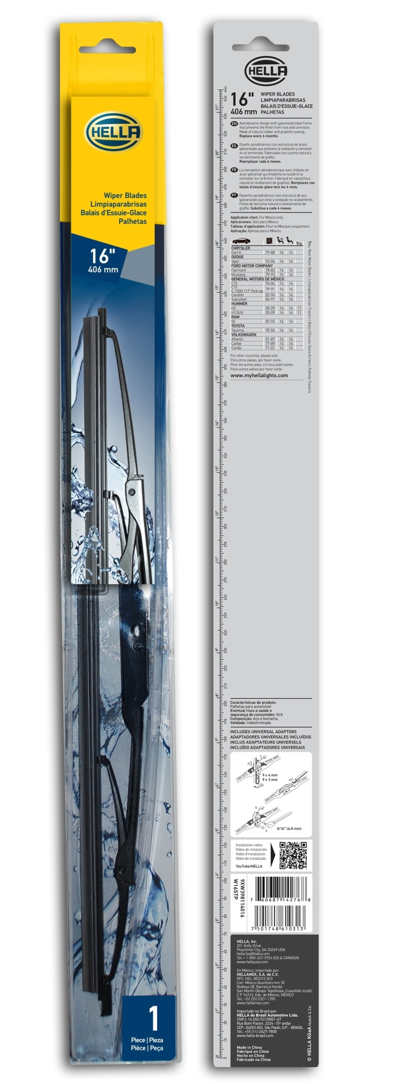 Hella Standard Wiper Blade 16in - Single - awdtuningtx