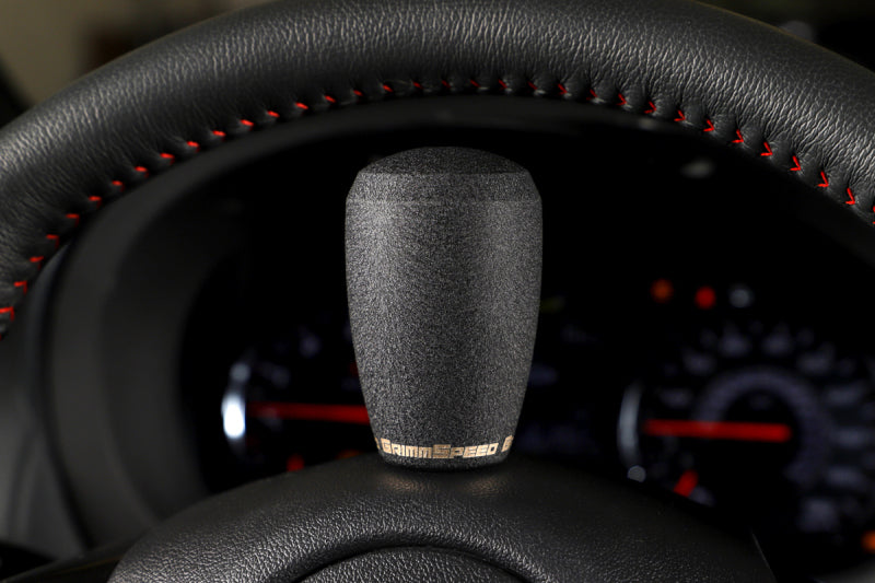 GrimmSpeed Shift Knob Stainless Steel - Subaru 5 Speed and 6 Speed Manual Transmission - Black - awdtuningtx