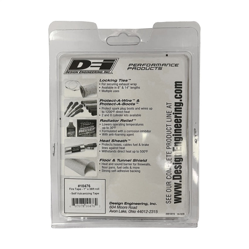 DEI Fire Tape 1in x 36ft Roll - Self Vulcanizing Tape - Black - awdtuningtx