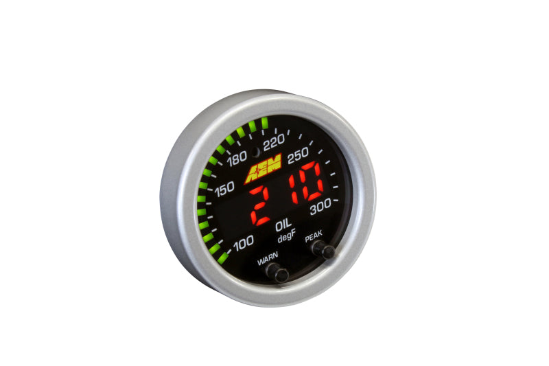 AEM X-Series Temperature 100-300F Gauge Kit (ONLY Black Bezel and Water Temp. Faceplate) - awdtuningtx