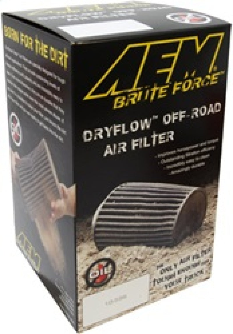 AEM Dryflow Conical Air Filter 2.75in Flange ID / 6in Base OD / 5.125in Top OD / 9.125in Height - awdtuningtx
