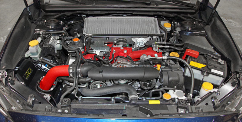 AEM 15-17 Subaru WRX STi 2.5L H4 - Cold Air Intake System - Wrinkle Red - awdtuningtx