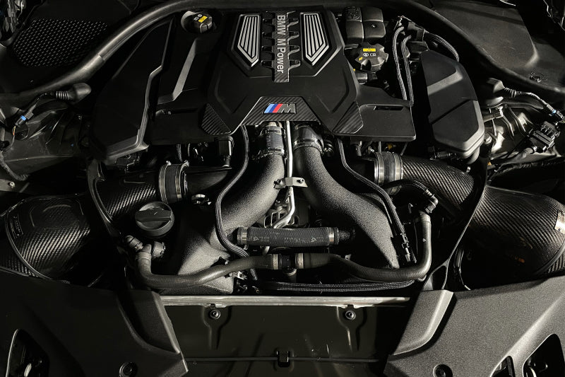 CSF 16-21 BMW M5 (F90) / 17-21 BMW M8 (F91/F92/F93) Twin Charge-Air-Cooler Set - Crinkle Black - awdtuningtx